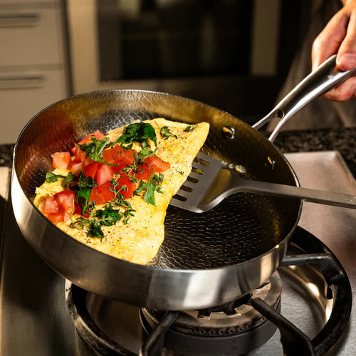 Poêle profonde professionnelle en titane martelé