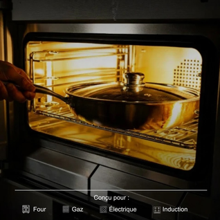 Set Pro de poêle en titane martelé avec ustensiles