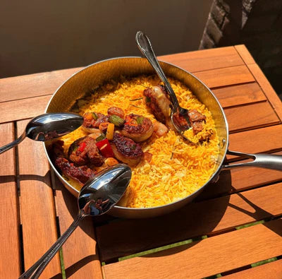 Riz safrané à l'agneau